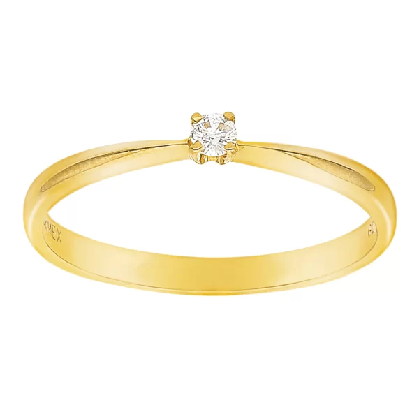 Anillo Diamante 14k Dama.-GYAO098